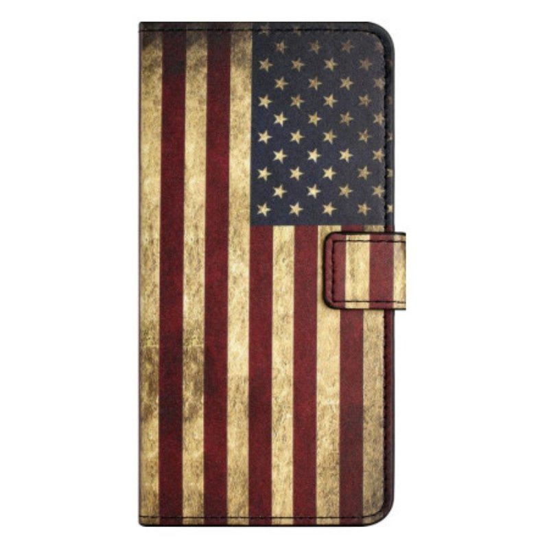 Fodral iPhone 14 Vintage Amerikanska Flaggan