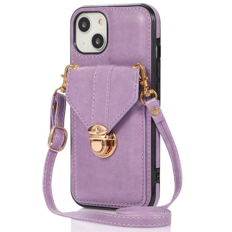 Skal iPhone 14 Plånboksfodral Crossbody Plånbok