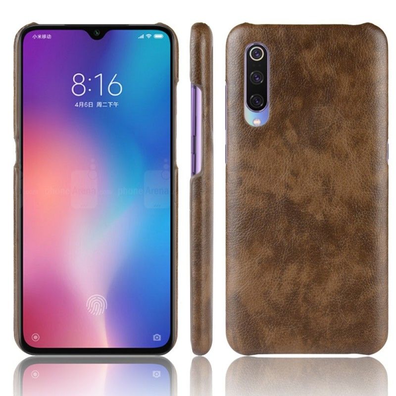 Skal för Xiaomi Mi 9 SE Svart Prestanda Lychee Läder Effekt