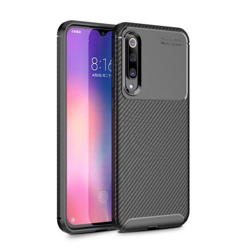 Skal Xiaomi Mi 9 SE Mörkblå Flexibel Kolfiberstruktur