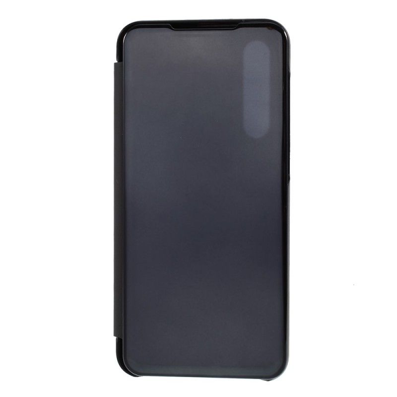 Visa Omslag Xiaomi Mi 9 SE Svart Spegel Och Lädereffekt