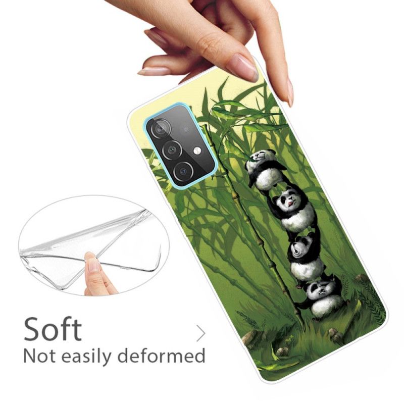 Skal för Samsung Galaxy A32 5G Grön Hög Med Pandor