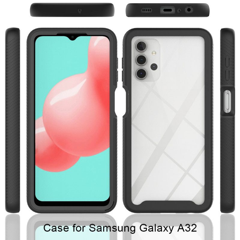Skal Samsung Galaxy A32 5G Svart Hybrid Silikonfälg Design
