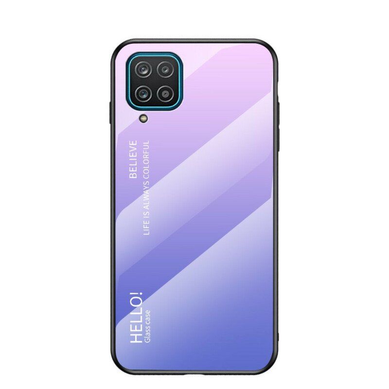 Skal Samsung Galaxy M12 / A12 Härdat Glas Hej