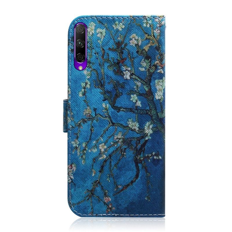 Läderfodral Huawei P Smart Pro Mobilskal Pro Blommande Grenar