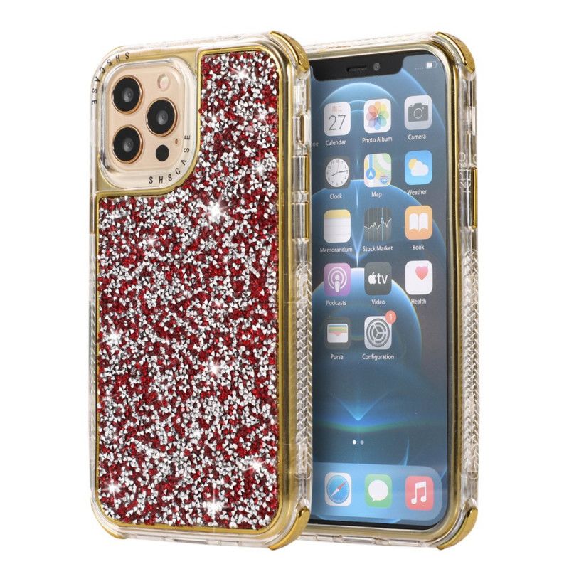 Skal för iPhone 12 / 12 Pro Grå Glittrande Glitter