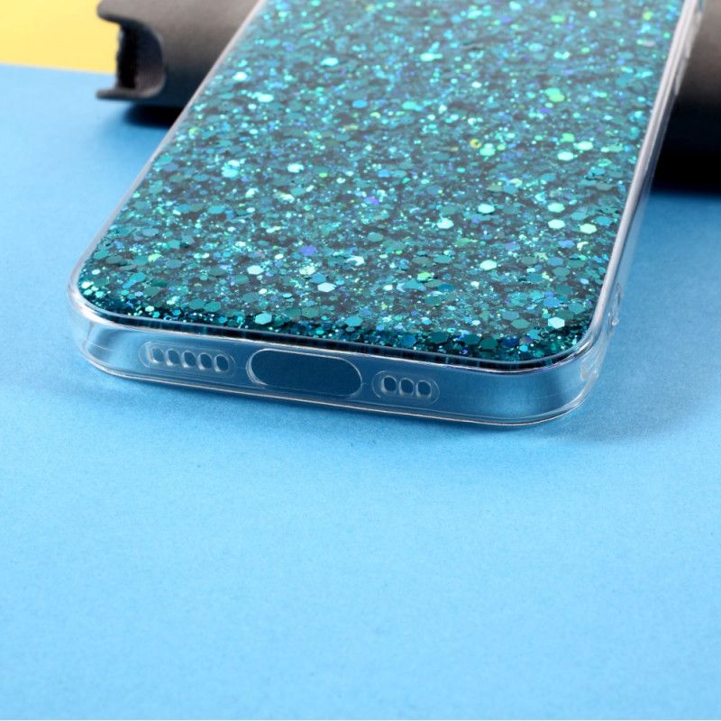 Skal för iPhone 12 / 12 Pro Röd Premium Glitter