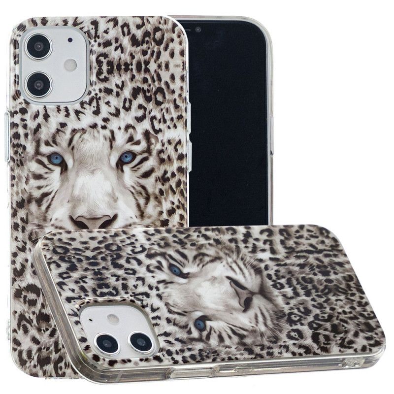 Skal iPhone 12 / 12 Pro Fluorescerande Leopard