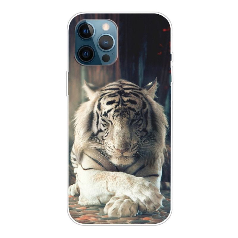 Skal iPhone 12 / 12 Pro Svart Flexibel Tiger