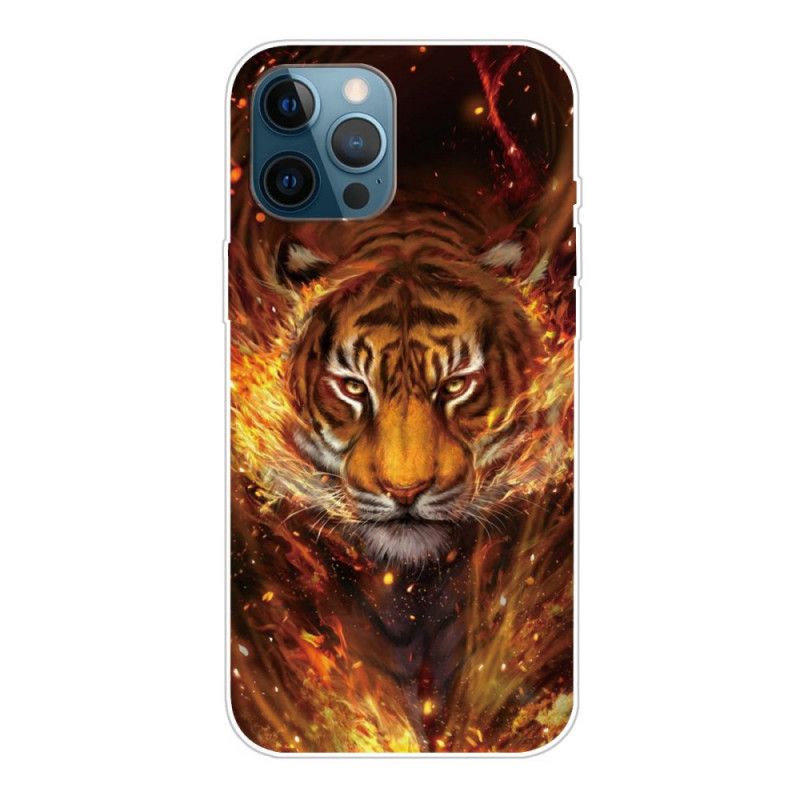 Skal iPhone 12 / 12 Pro Svart Flexibel Tiger