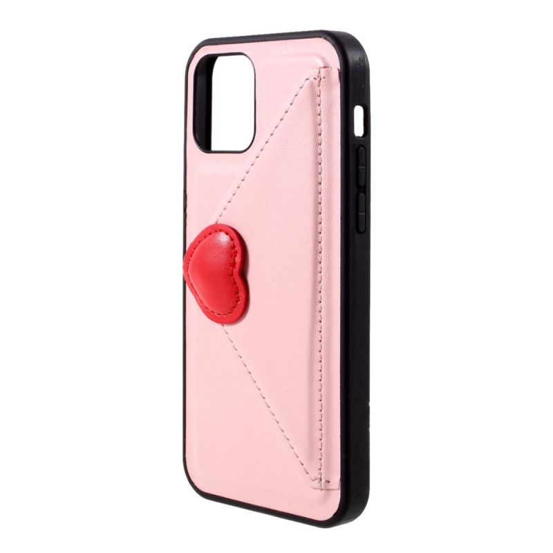 Skal iPhone 12 / 12 Pro Svart Hjärtkorthållare