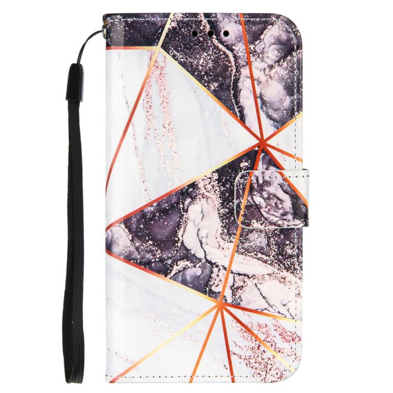 Skyddsfodral iPhone 12 / 12 Pro Rosa Geometrisk Marmor
