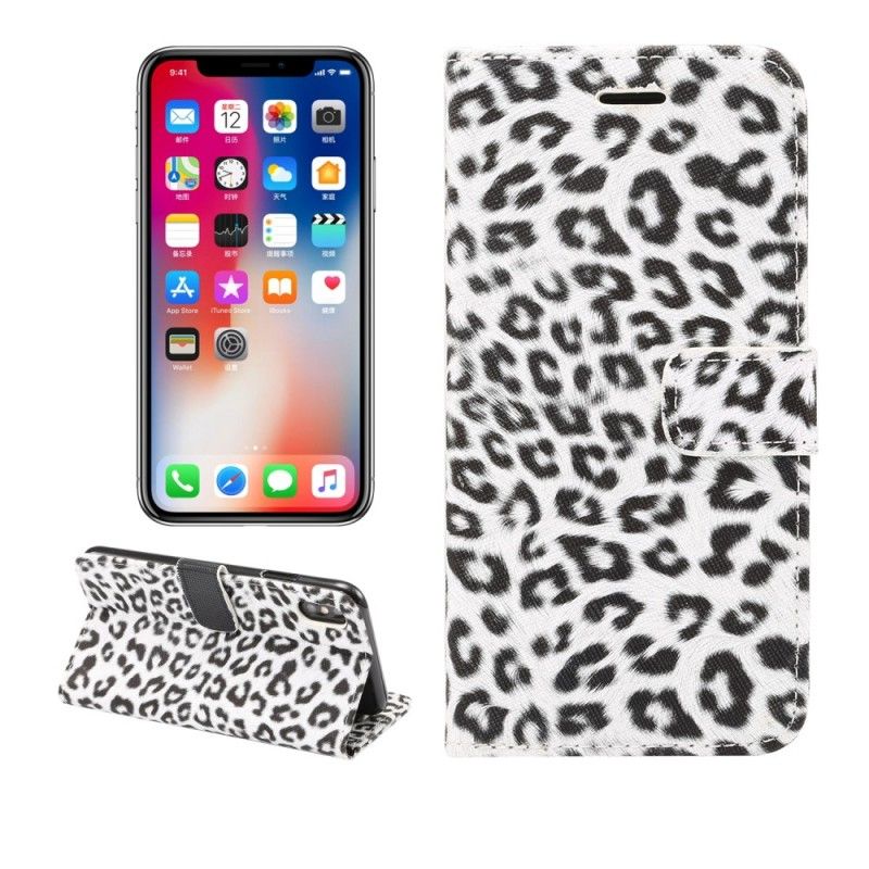 Fodral för iPhone XR Vit Leopard