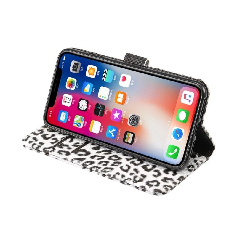 Fodral för iPhone XR Vit Leopard