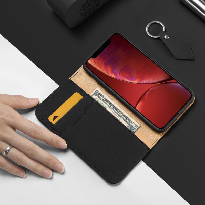 Folio-fodral för iPhone XR Svart Önskar Serie Dux-Ducis