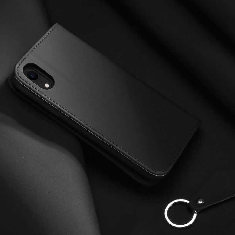 Folio-fodral för iPhone XR Svart Önskar Serie Dux-Ducis