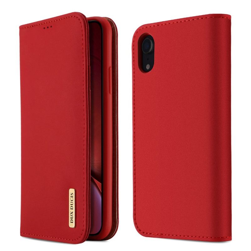 Folio-fodral för iPhone XR Svart Önskar Serie Dux-Ducis