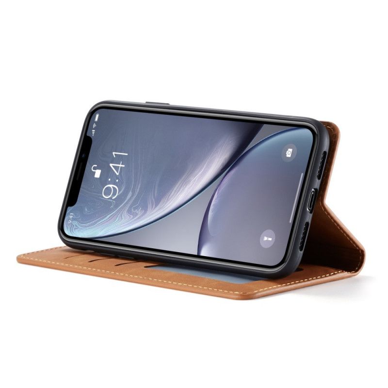 Folio-fodral iPhone XR Svart Forwenw Lädereffekt