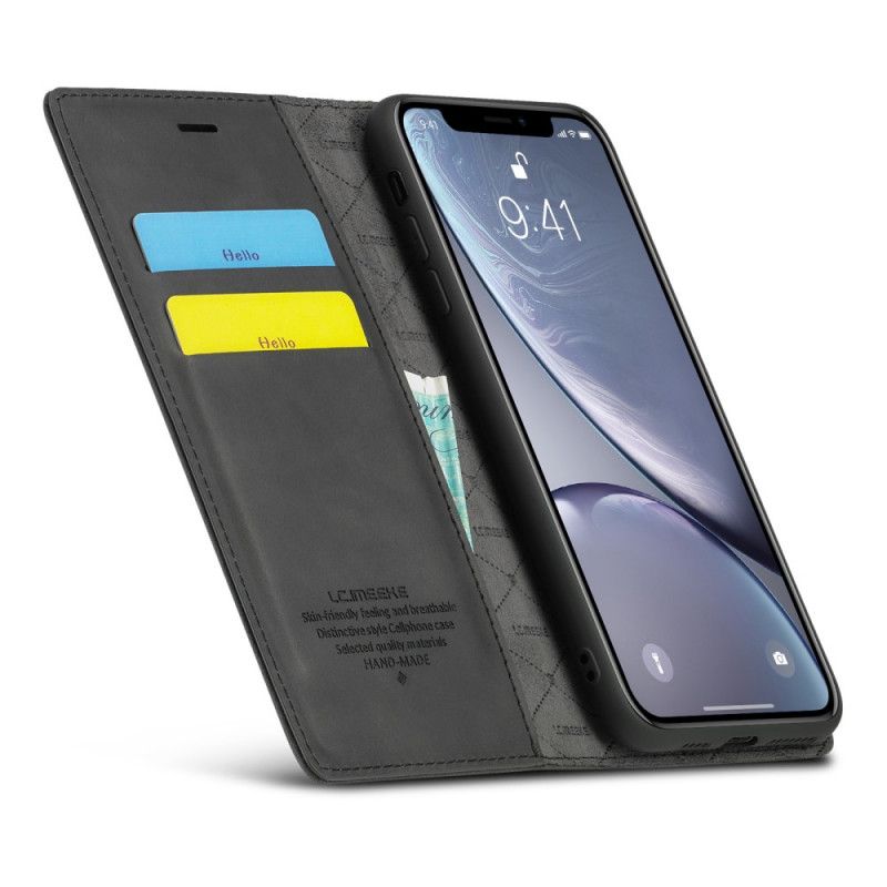 Folio-fodral iPhone XR Svart Lc.Imeeke Lädereffekt