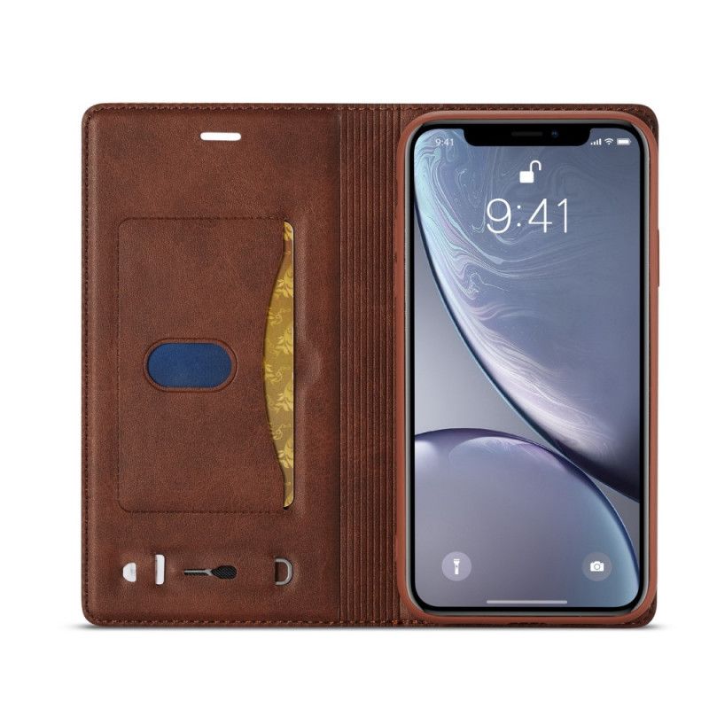 Folio-fodral iPhone XR Svart Mobilskal Lc-001-Serien Lc.Imeeke