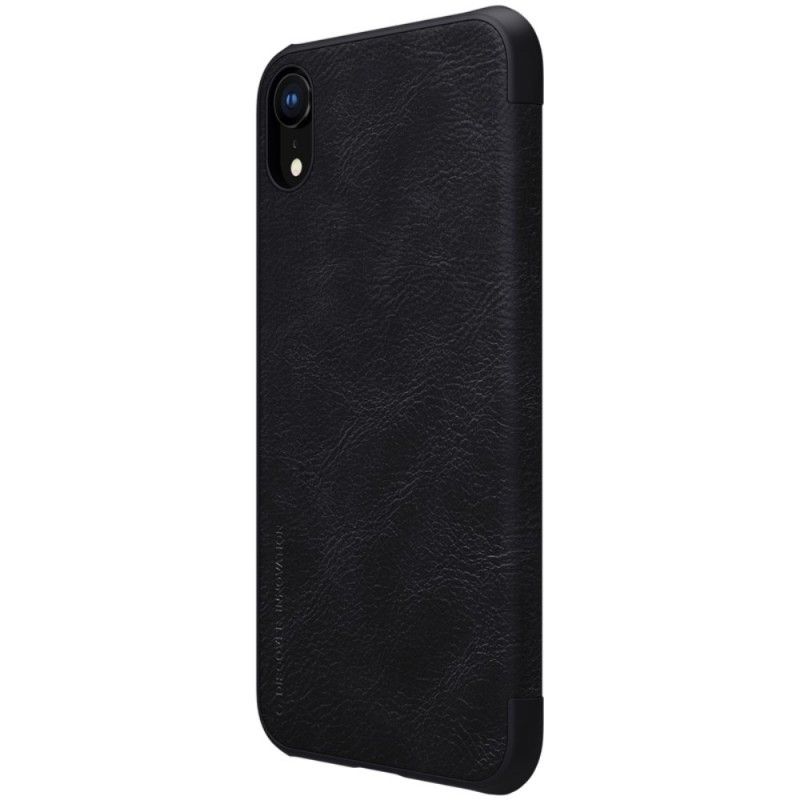 Folio-fodral iPhone XR Svart Nillkin Qin-Serien