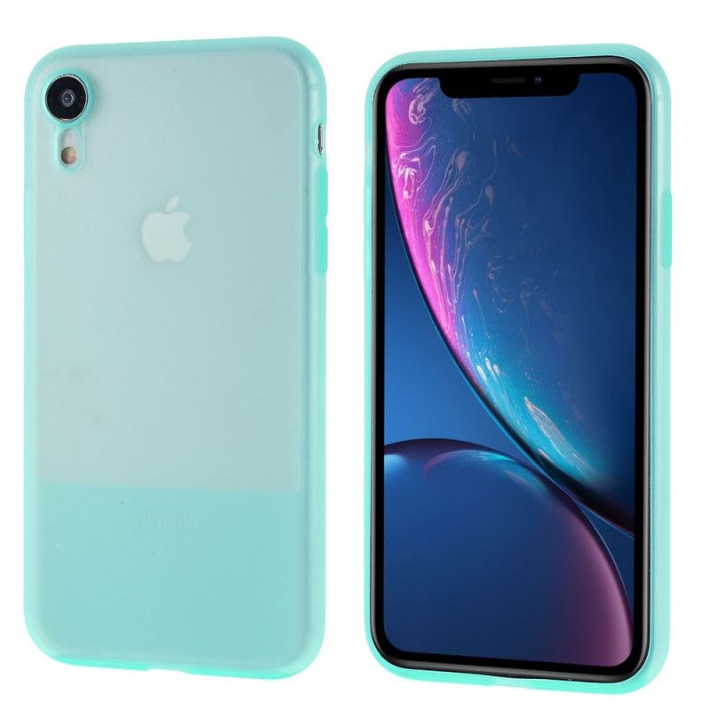 Skal för iPhone XR Genomskinliga Silikonfärger