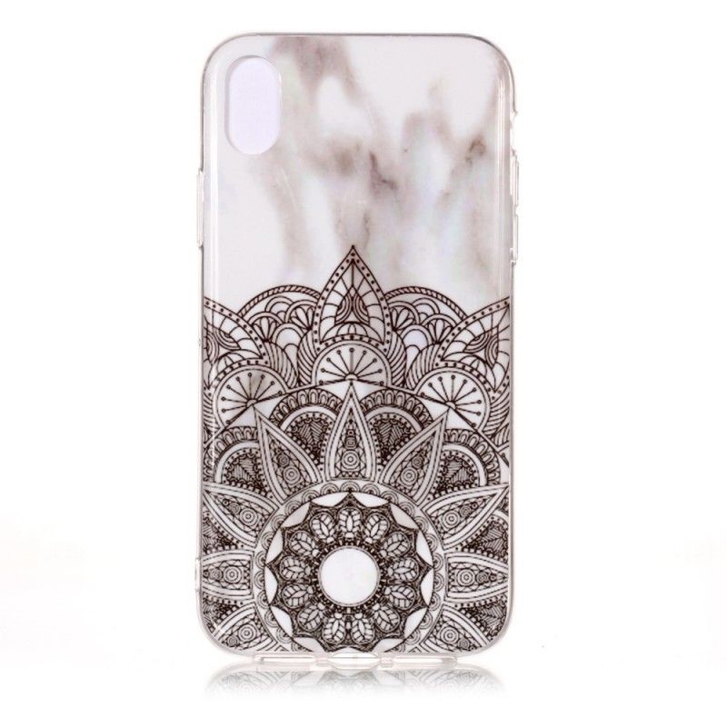 Skal för iPhone XR Marmorerad Mandala