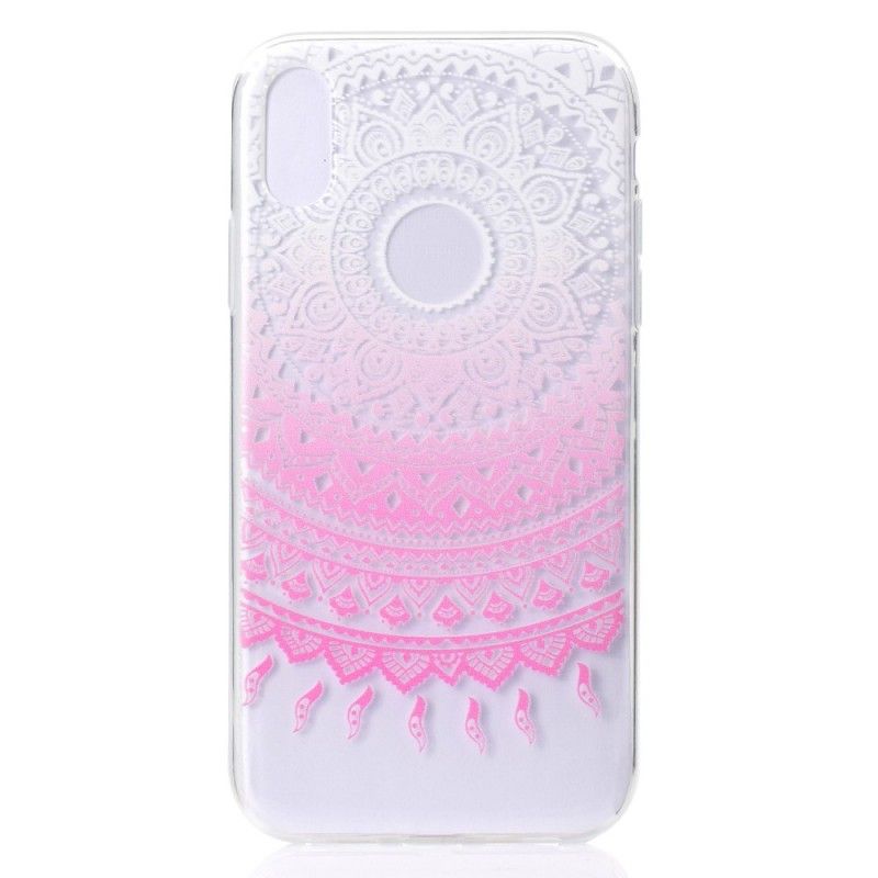 Skal för iPhone XR Rose Transparent Färgglad Mandala