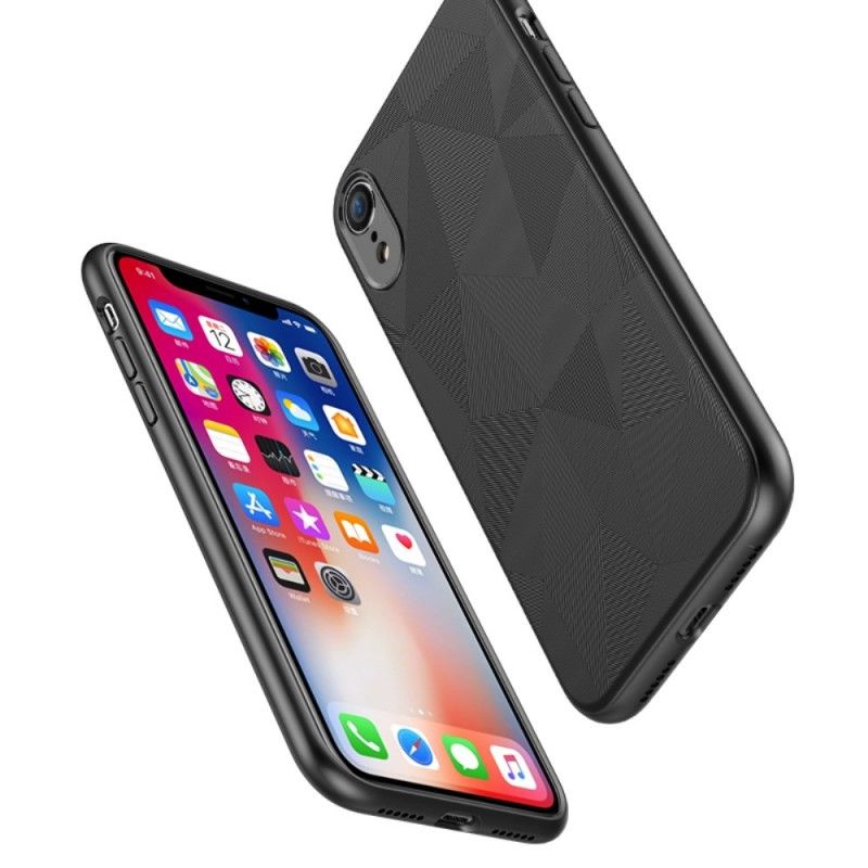 Skal för iPhone XR Svart Geometri