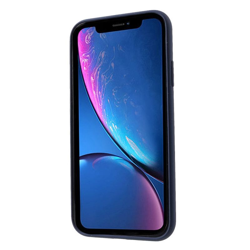 Skal för iPhone XR Svart Ömsesidig Flytande Silikon