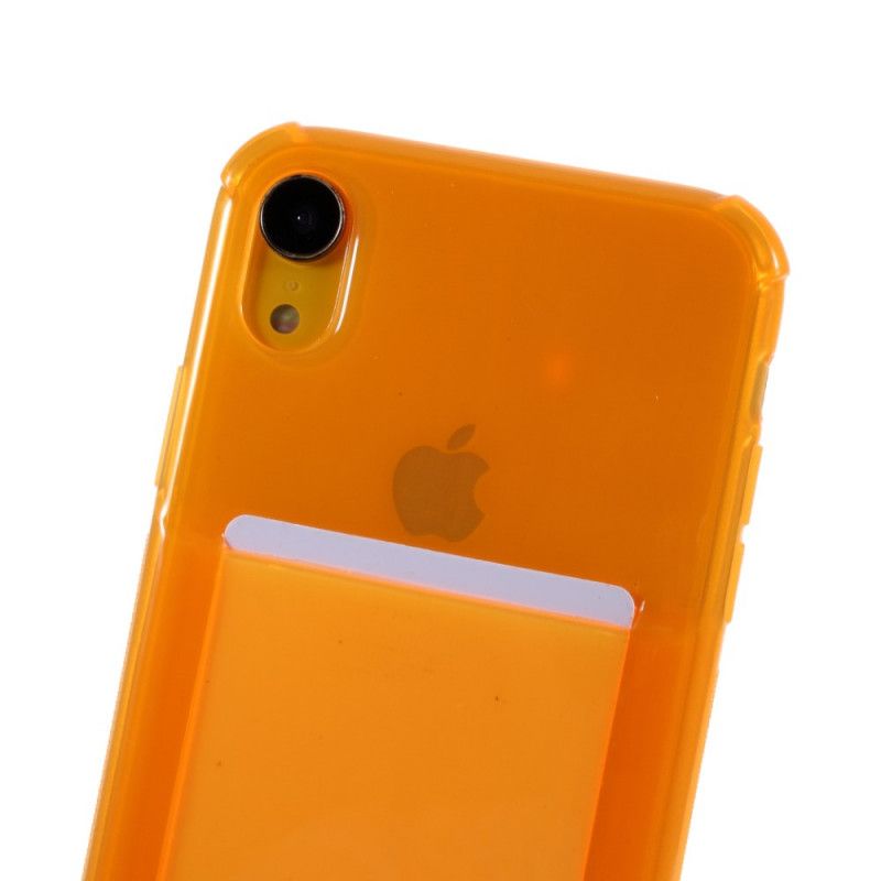 Skal iPhone XR Magenta Mobilskal Sladd Med Korthållare