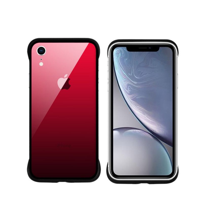 Skal iPhone XR Mörkblå Nxe Härdat Glasfärger