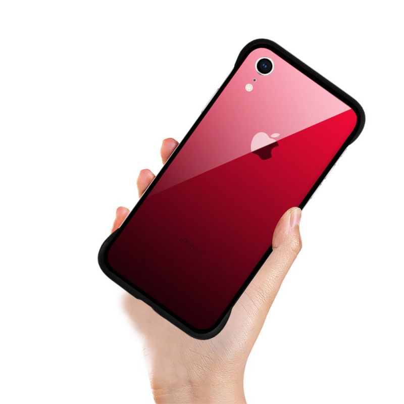 Skal iPhone XR Mörkblå Nxe Härdat Glasfärger