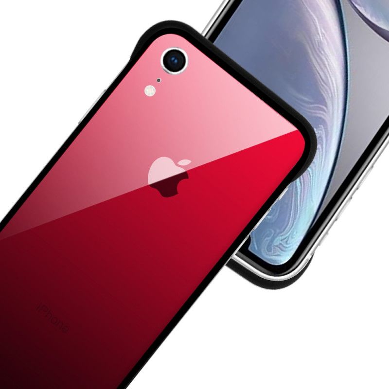 Skal iPhone XR Mörkblå Nxe Härdat Glasfärger