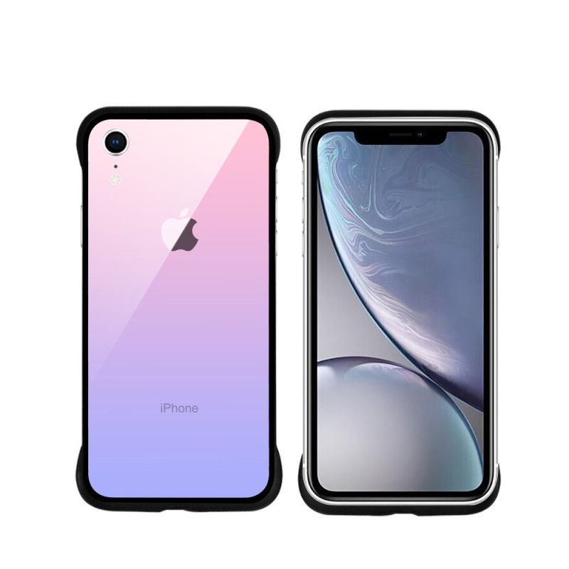 Skal iPhone XR Mörkblå Nxe Härdat Glasfärger