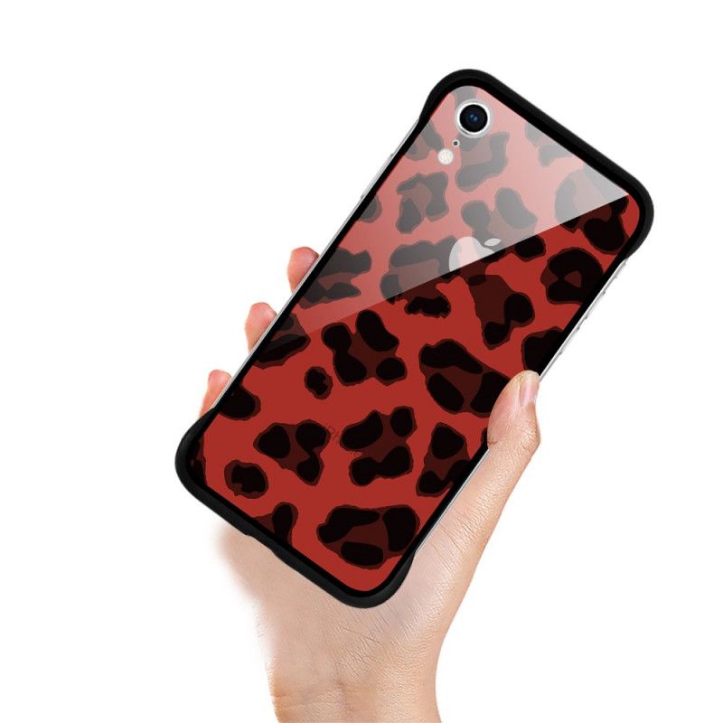 Skal iPhone XR Röd Nxe Leopardfläckar