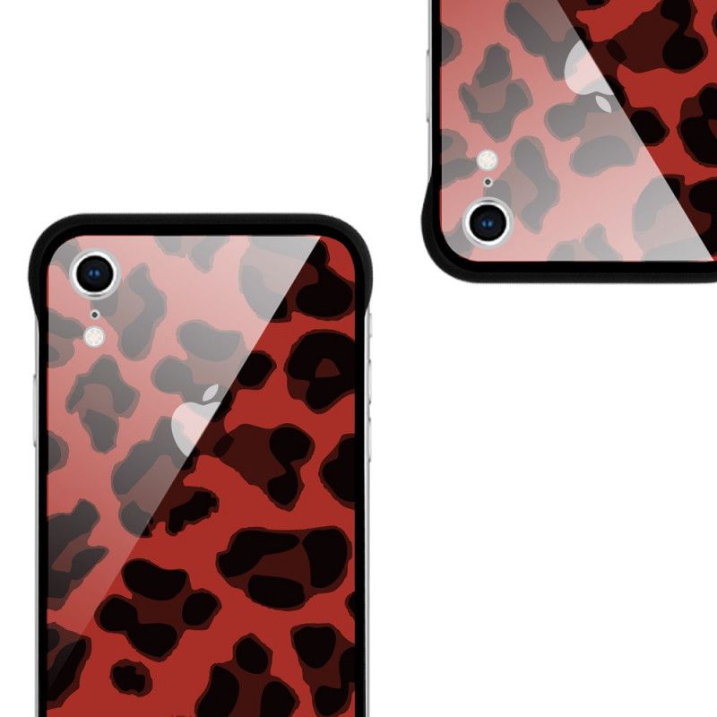 Skal iPhone XR Röd Nxe Leopardfläckar