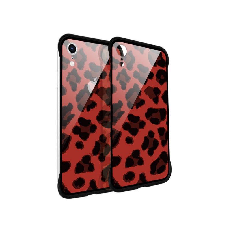 Skal iPhone XR Röd Nxe Leopardfläckar