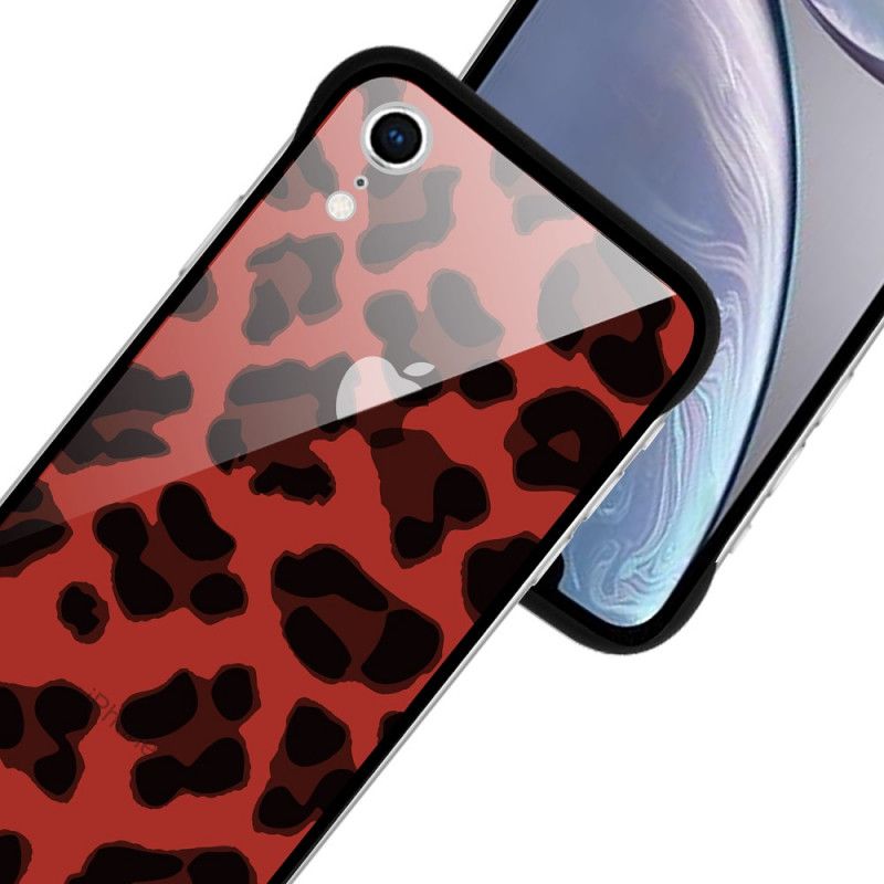 Skal iPhone XR Röd Nxe Leopardfläckar