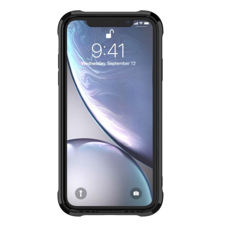 Skal iPhone XR Svart Genomskinliga Kuddar Med Leeu-Skydd