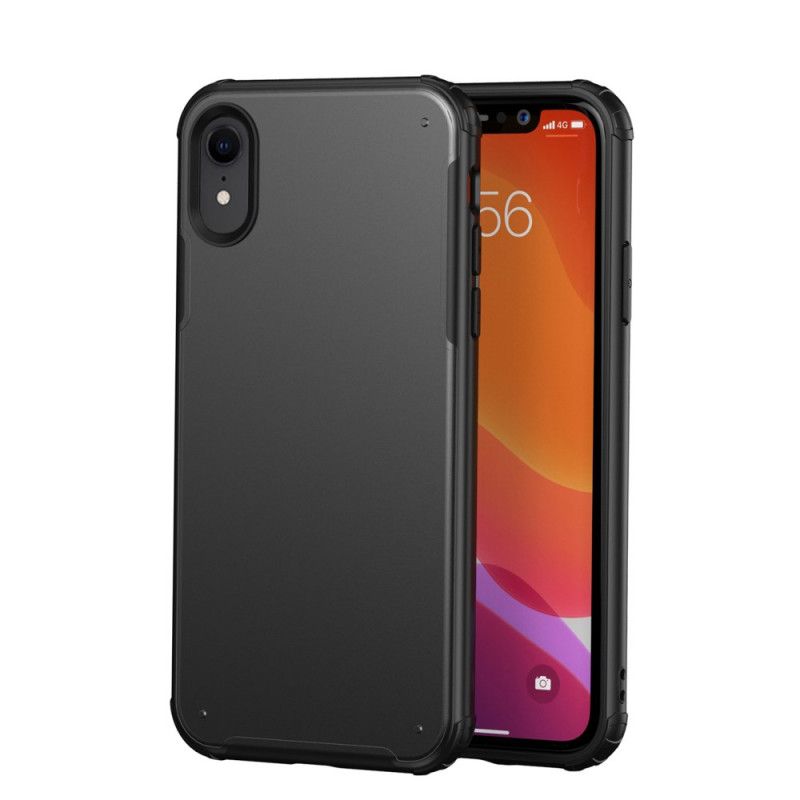 Skal iPhone XR Svart Hybrid Silikonfälg Design