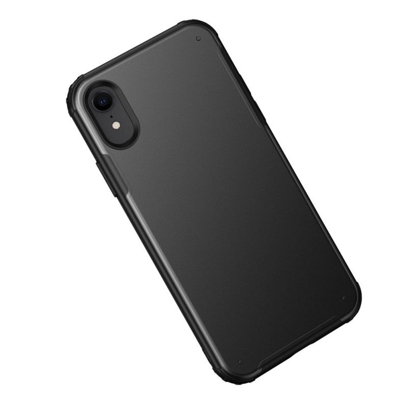 Skal iPhone XR Svart Hybrid Silikonfälg Design