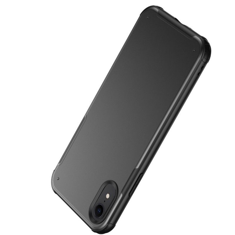 Skal iPhone XR Svart Hybrid Silikonfälg Design