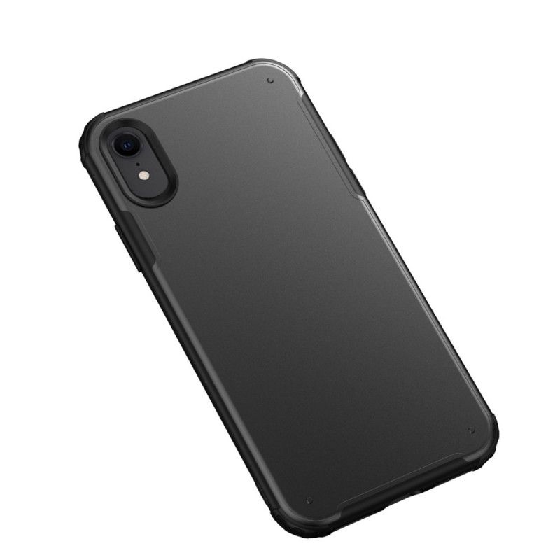 Skal iPhone XR Svart Hybrid Silikonfälg Design