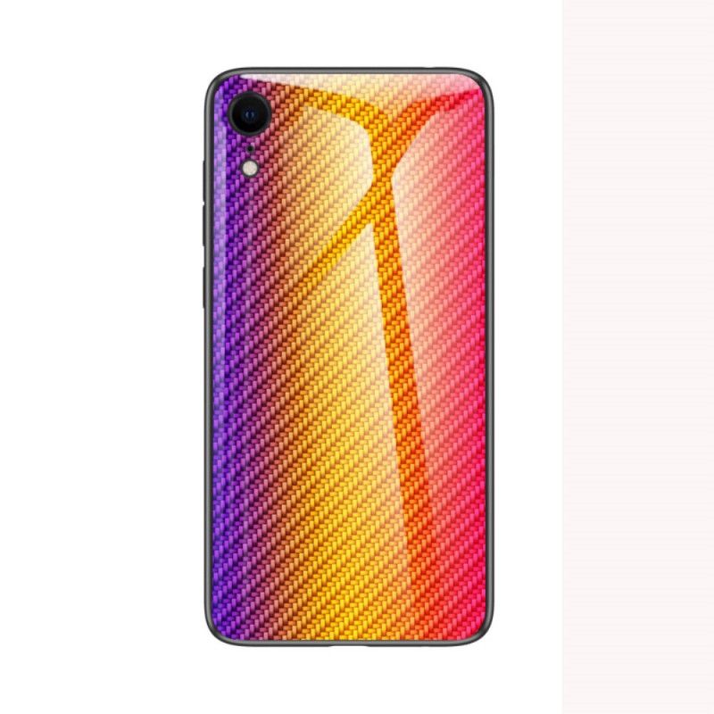 Skal iPhone XR Svart Kolfiberhärdat Glas