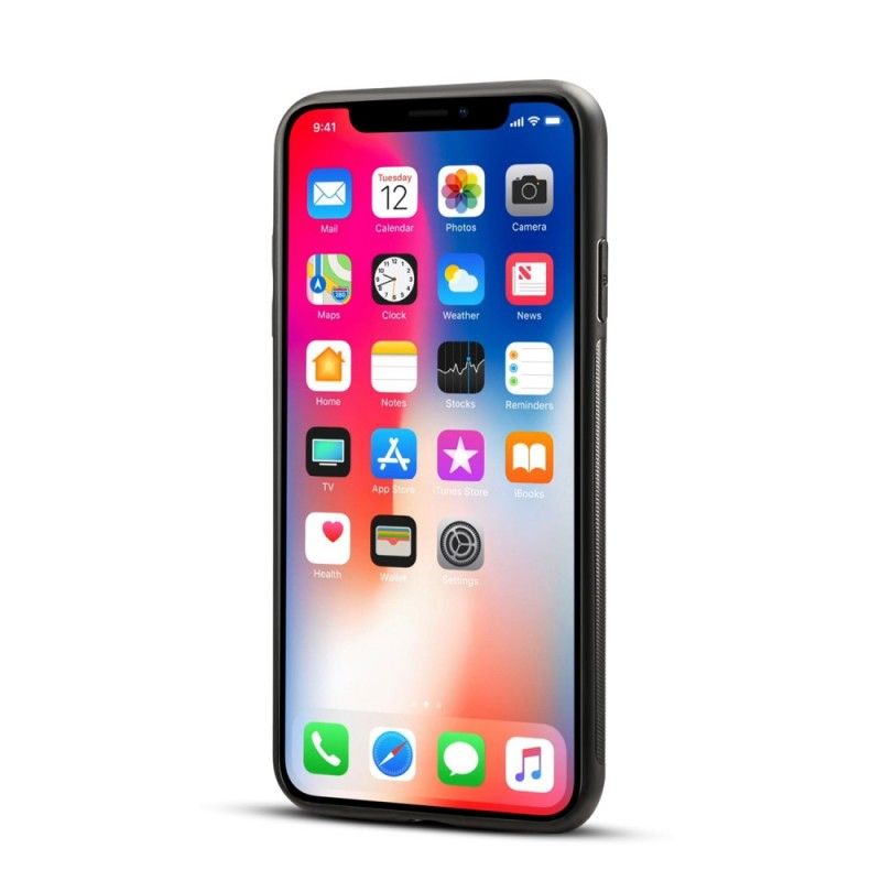 Skal iPhone XR Svart Korthållare I Imiterat Läder