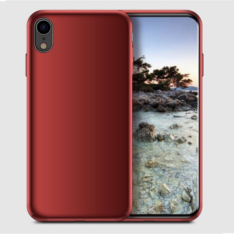 Skal iPhone XR Svart Litchiläderstruktur