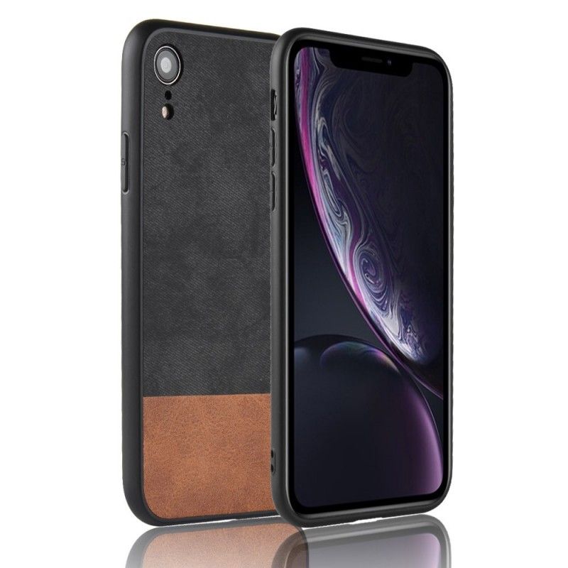 Skal iPhone XR Svart Tvåfärgat Konstläder