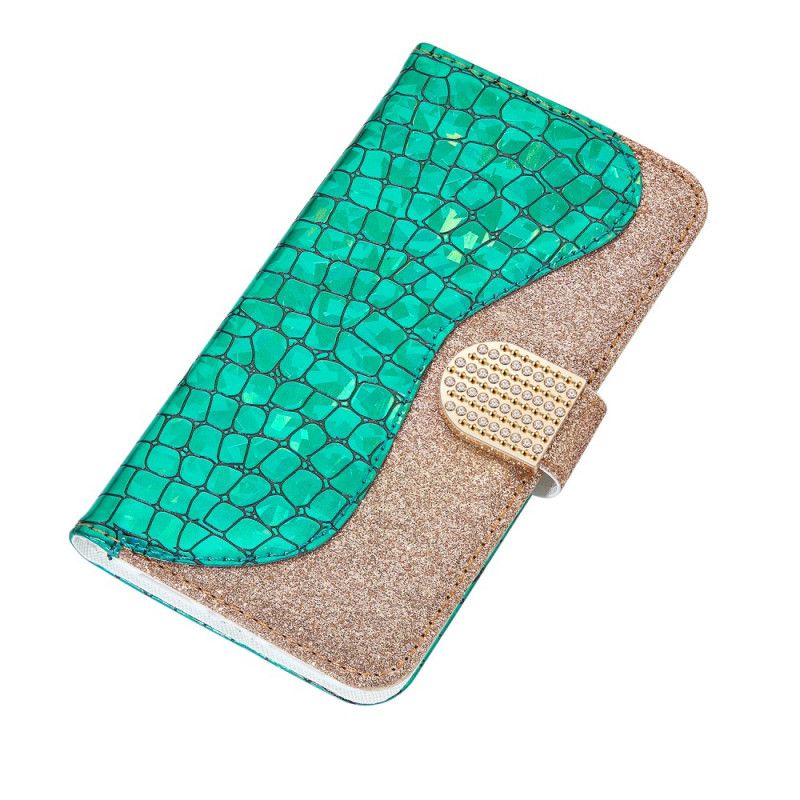 Skyddsfodral iPhone XR Grön Krokodildiamanter
