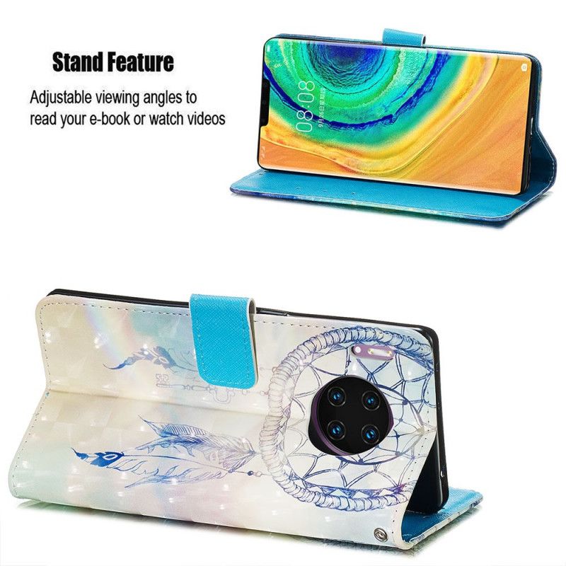 Fodral Huawei Mate 30 Pro Vit Akvarell Drömfångare